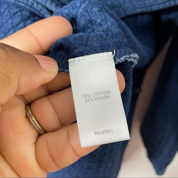 J. Jill Pure Jill Indigo Quilted Long Jacket XS - Picture 5 of 8